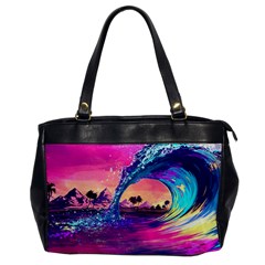 Retro Wave Ocean Oversize Office Handbag