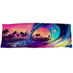 Retro Wave Ocean Body Pillow Case (dakimakura) by uniart180623