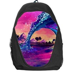 Retro Wave Ocean Backpack Bag