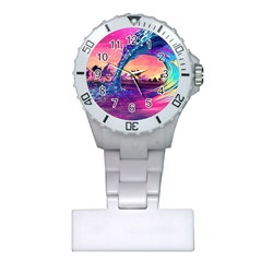 Retro Wave Ocean Plastic Nurses Watch