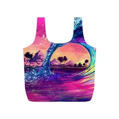 Retro Wave Ocean Full Print Recycle Bag (s) by uniart180623