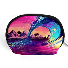 Retro Wave Ocean Accessory Pouch (Medium)