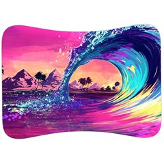 Retro Wave Ocean Velour Seat Head Rest Cushion