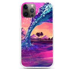 Retro Wave Ocean iPhone 12 Pro max TPU UV Print Case