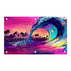 Retro Wave Ocean Banner and Sign 5  x 3 