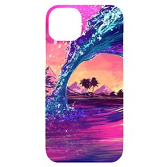 Retro Wave Ocean Iphone 14 Plus Black Uv Print Case