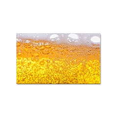 Texture Pattern Macro Glass Of Beer Foam White Yellow Bubble Sticker Rectangular (10 Pack) by uniart180623