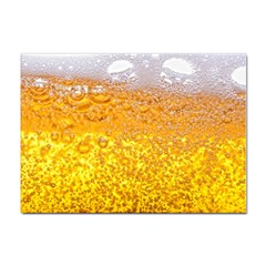 Texture Pattern Macro Glass Of Beer Foam White Yellow Bubble Sticker A4 (100 Pack) by uniart180623