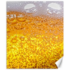 Texture Pattern Macro Glass Of Beer Foam White Yellow Bubble Canvas 8  X 10  by uniart180623