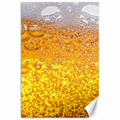 Texture Pattern Macro Glass Of Beer Foam White Yellow Bubble Canvas 24  X 36  by uniart180623