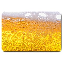 Texture Pattern Macro Glass Of Beer Foam White Yellow Bubble Large Doormat by uniart180623