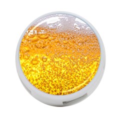 Texture Pattern Macro Glass Of Beer Foam White Yellow Bubble 4-port Usb Hub (one Side) by uniart180623