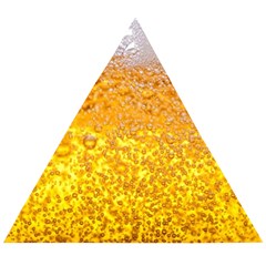 Texture Pattern Macro Glass Of Beer Foam White Yellow Bubble Wooden Puzzle Triangle