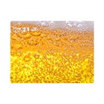 Texture Pattern Macro Glass Of Beer Foam White Yellow Bubble Premium Plush Fleece Blanket (Mini) 35 x27  Blanket Front