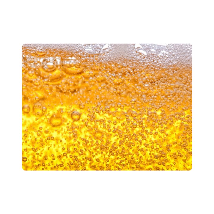 Texture Pattern Macro Glass Of Beer Foam White Yellow Bubble Premium Plush Fleece Blanket (Mini)