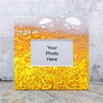 Texture Pattern Macro Glass Of Beer Foam White Yellow Bubble White Box Photo Frame 4  x 6  Front