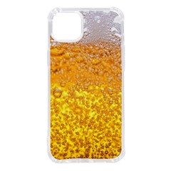 Texture Pattern Macro Glass Of Beer Foam White Yellow Bubble Iphone 14 Plus Tpu Uv Print Case by uniart180623