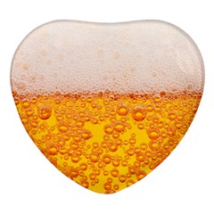 Beer Texture Drinks Texture Heart Glass Fridge Magnet (4 Pack)