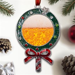 Beer Texture Drinks Texture Metal X mas Lollipop With Crystal Ornament