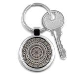 Mandala Circles Drawing Pattern Key Chain (Round) Front