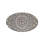 Mandala Circles Drawing Pattern Sticker (Oval) Front