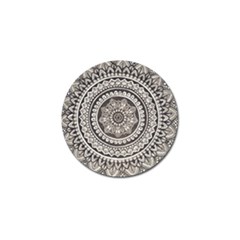 Mandala Circles Drawing Pattern Golf Ball Marker by uniart180623