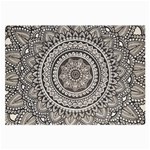 Mandala Circles Drawing Pattern Large Glasses Cloth (2 Sides) Back