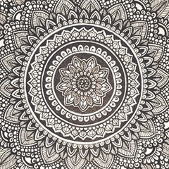 Mandala Circles Drawing Pattern Play Mat (Square)