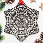 Mandala Circles Drawing Pattern Ornament (Snowflake) Front