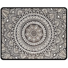 Mandala Circles Drawing Pattern Two Sides Fleece Blanket (medium) by uniart180623