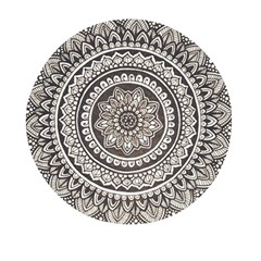 Mandala Circles Drawing Pattern Mini Round Pill Box by uniart180623