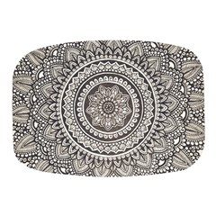 Mandala Circles Drawing Pattern Mini Square Pill Box by uniart180623