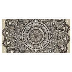 Mandala Circles Drawing Pattern Banner And Sign 6  X 3  by uniart180623