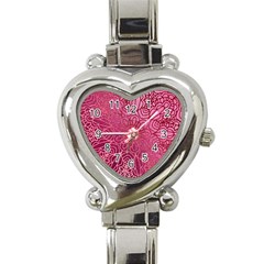 Pink Mandala Glitter Bohemian Girly Glitter Heart Italian Charm Watch by uniart180623