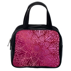 Pink Mandala Glitter Bohemian Girly Glitter Classic Handbag (one Side) by uniart180623