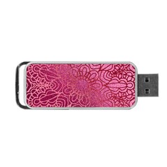 Pink Mandala Glitter Bohemian Girly Glitter Portable Usb Flash (two Sides) by uniart180623