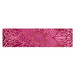 Pink Mandala Glitter Bohemian Girly Glitter Oblong Satin Scarf (16  X 60 ) by uniart180623