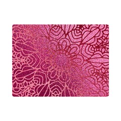 Pink Mandala Glitter Bohemian Girly Glitter Premium Plush Fleece Blanket (mini) by uniart180623