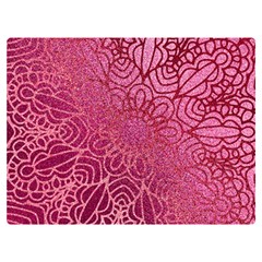 Pink Mandala Glitter Bohemian Girly Glitter Two Sides Premium Plush Fleece Blanket (extra Small) by uniart180623