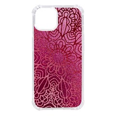 Pink Mandala Glitter Bohemian Girly Glitter Iphone 14 Tpu Uv Print Case by uniart180623