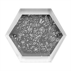 Grafitti Graffiti Abstract Artwork Digital Hexagon Wood Jewelry Box