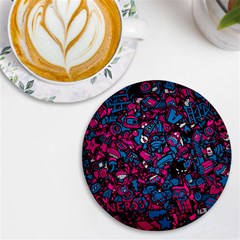 Grafitti Graffiti Abstract Artwork Digital Uv Print Round Tile Coaster by uniart180623