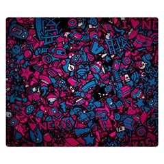 Grafitti Graffiti Abstract Artwork Digital Premium Plush Fleece Blanket (small) by uniart180623