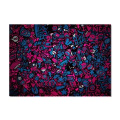 Grafitti Graffiti Abstract Artwork Digital Crystal Sticker (a4)