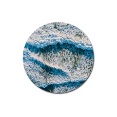 Waves Wave Nature Beach Magnet 3  (Round)