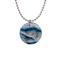 Waves Wave Nature Beach 1  Button Necklace