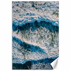 Waves Wave Nature Beach Canvas 12  x 18 