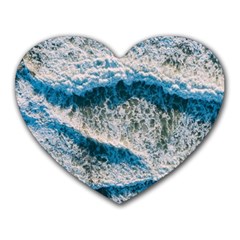 Waves Wave Nature Beach Heart Mousepad by uniart180623