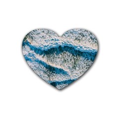 Waves Wave Nature Beach Rubber Heart Coaster (4 Pack) by uniart180623