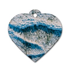 Waves Wave Nature Beach Dog Tag Heart (One Side)